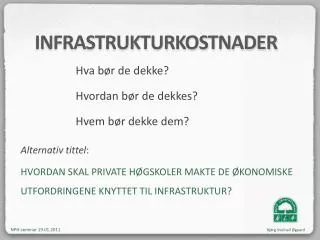 infrastrukturkostnader
