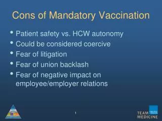 Cons of Mandatory Vaccination