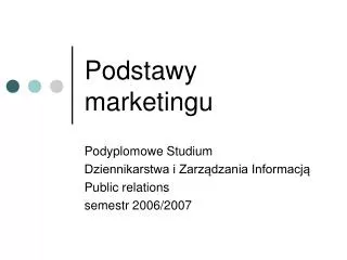 podstawy marketingu