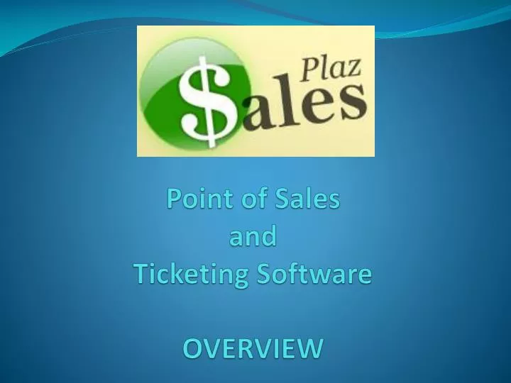 point of sales and ticketing software overview