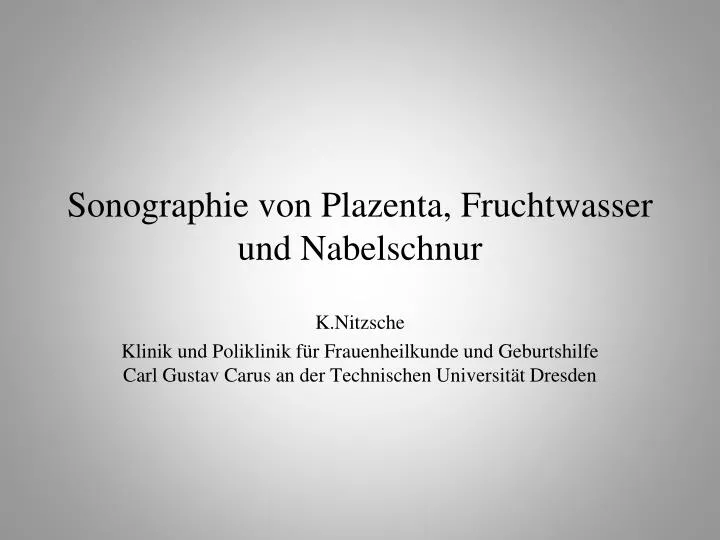 sonographie von plazenta fruchtwasser und nabelschnur