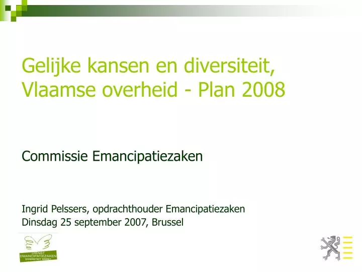 gelijke kansen en diversiteit vlaamse overheid plan 2008