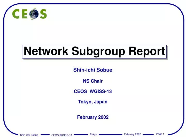 network subgroup report