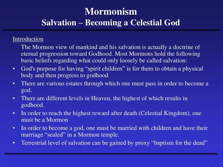 mormonism salvation becoming a celestial god