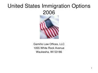United States Immigration Options 2006
