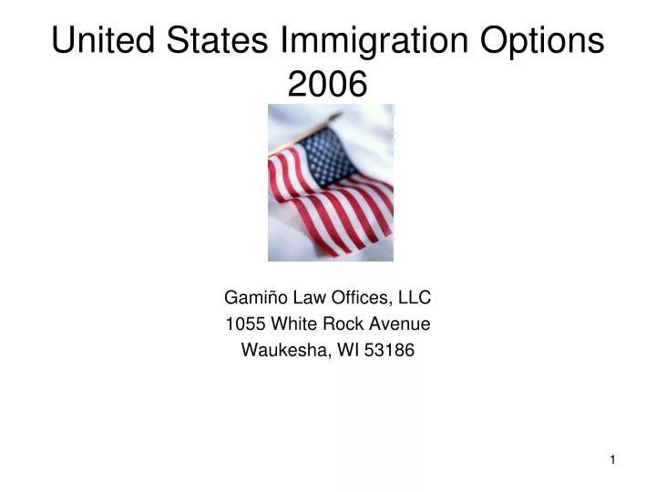 united states immigration options 2006