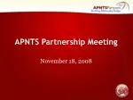 APNTS Partnership Meeting