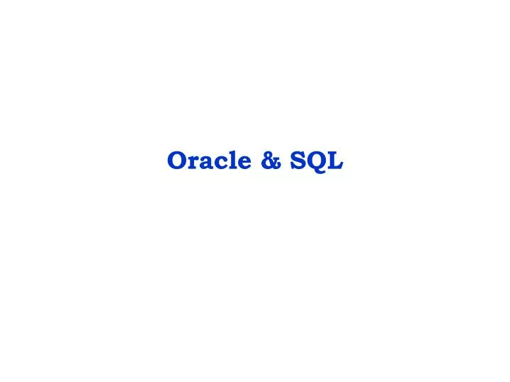 oracle sql