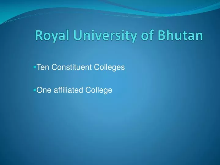 royal university of bhutan