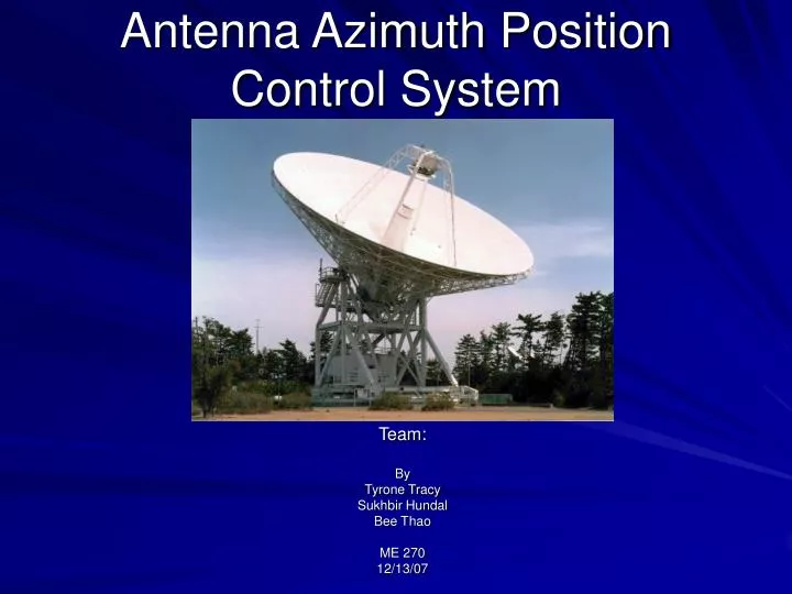 antenna azimuth position control system