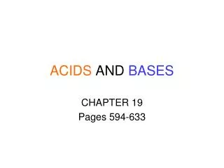 ACIDS AND BASES
