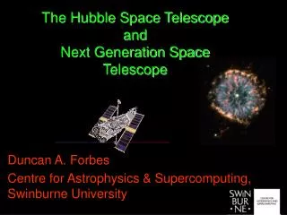 The Hubble Space Telescope and Next Generation Space Telescope