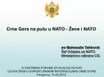 Crna Gora na putu u NATO - Žene i NATO - slide 1