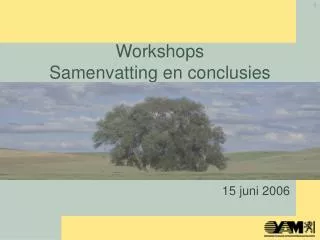 workshops samenvatting en conclusies
