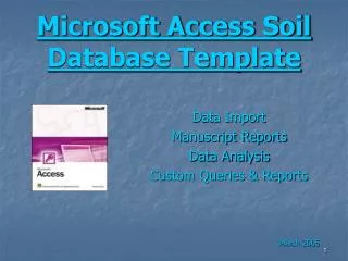 Microsoft Access Soil Database Template