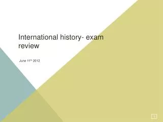 International history- exam review