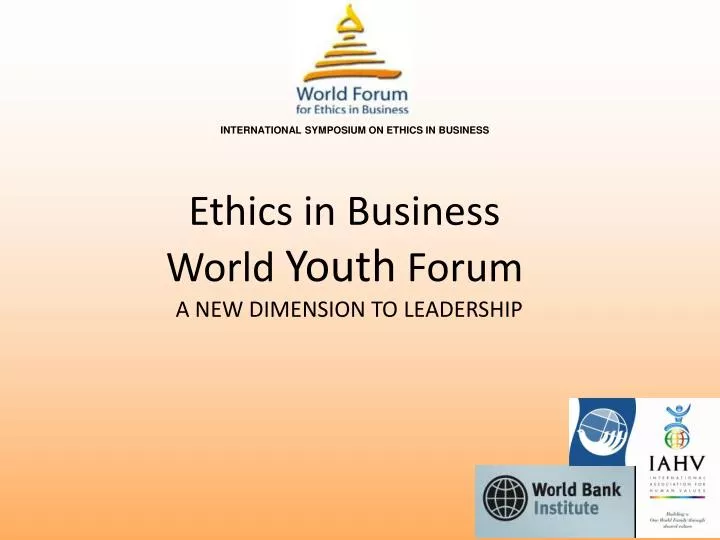 ethics in business world youth forum