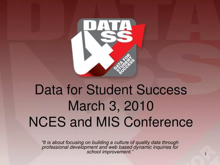 data for student success march 3 2010 nces and mis conference