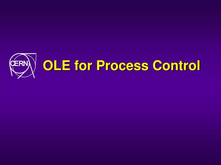 ole for process control