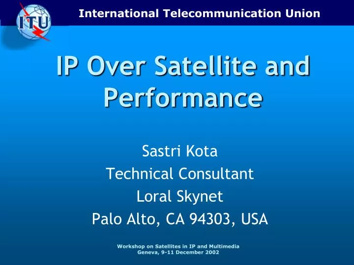 ip over satellite and performance