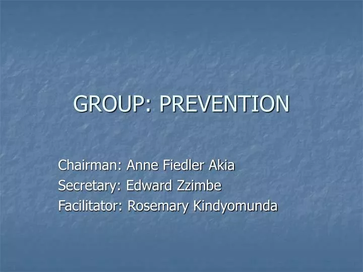group prevention