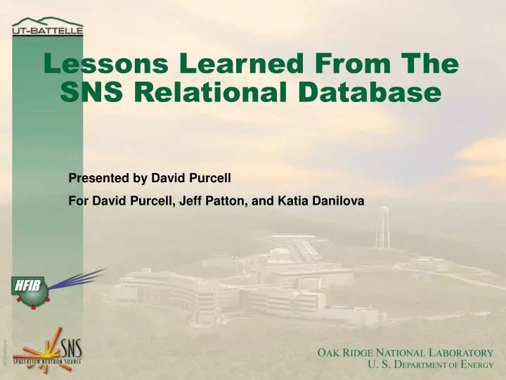 lessons learned from the sns relational database