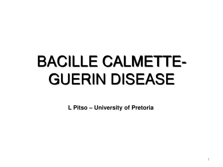 bacille calmette guerin disease