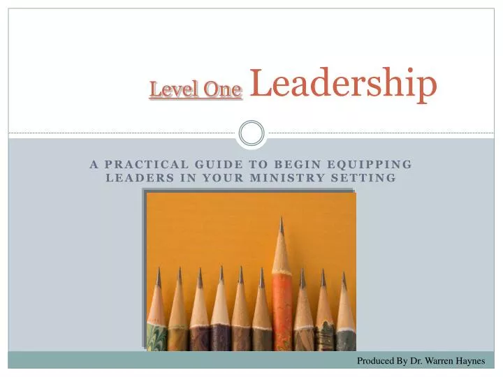 level one leadership