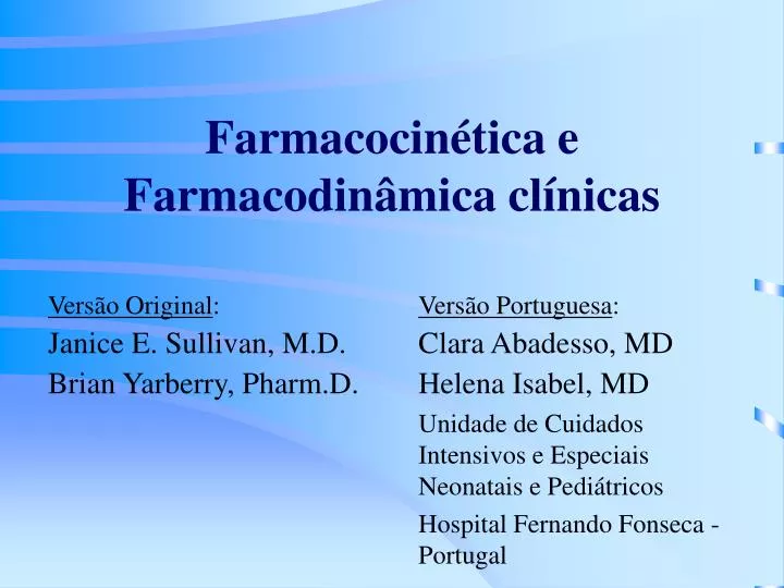 farmacocin tica e farmacodin mica cl nicas