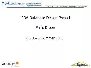 PDA Database Design Project