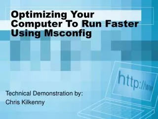 Optimizing Your Computer To Run Faster Using Msconfig