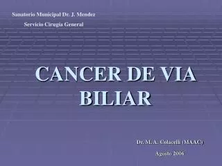 cancer de via biliar