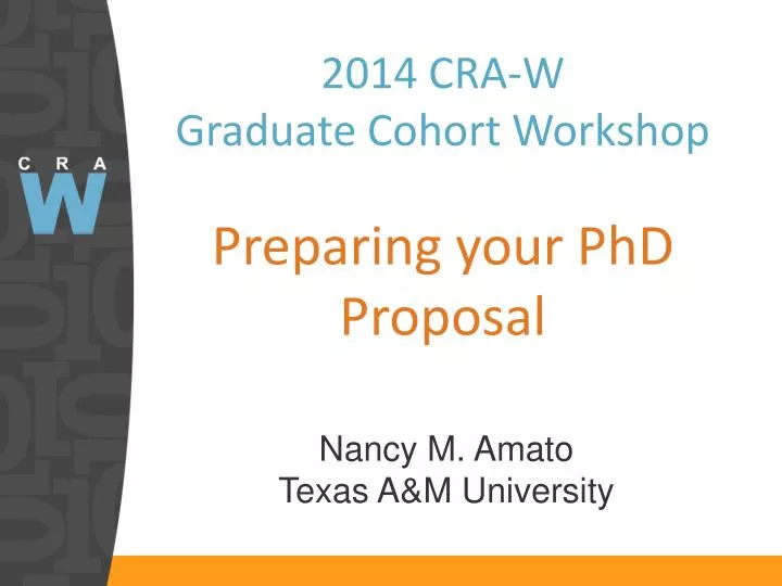 2014 cra w graduate cohort workshop