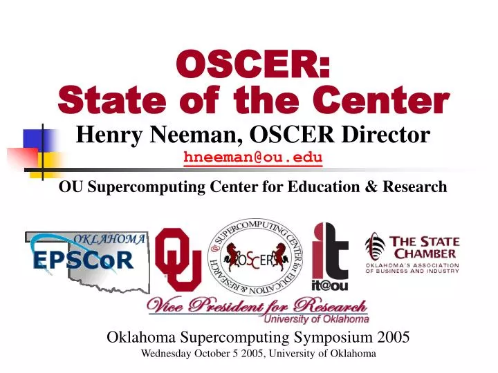 oscer state of the center