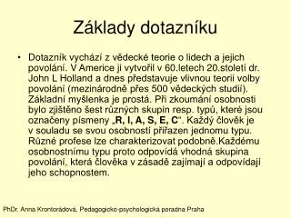 z klady dotazn ku