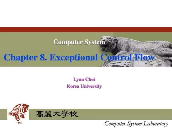 computer system chapter 8 exceptional control flow