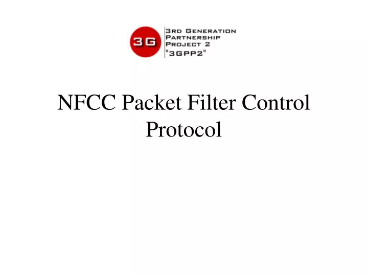 nfcc packet filter control protocol