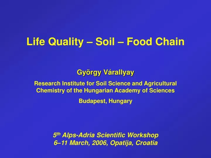 life quality soil food chain