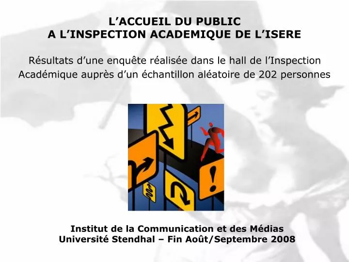 institut de la communication et des m dias universit stendhal fin ao t septembre 2008