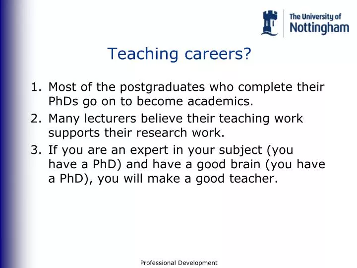 teaching careers