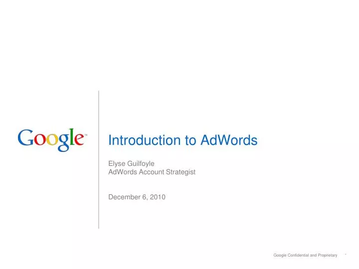 introduction to adwords