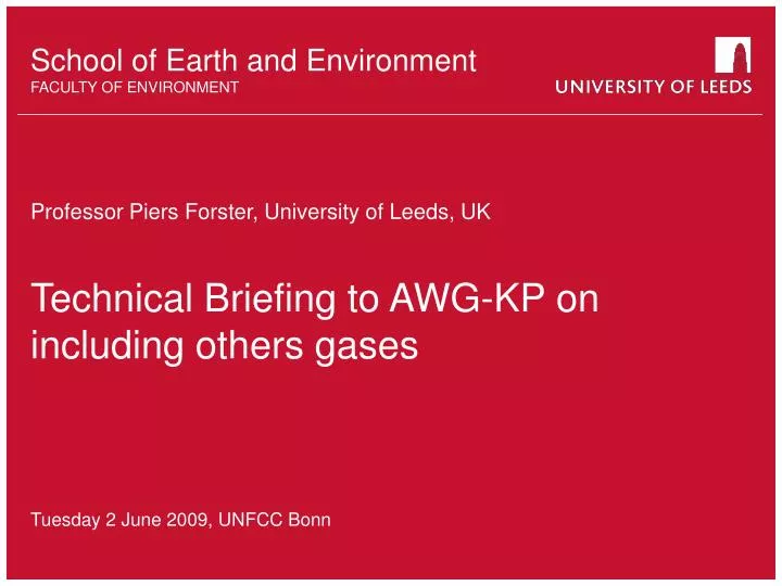 technical briefing to awg kp on including others gases tuesday 2 june 2009 unfcc bonn