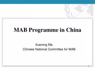 MAB Programme in China