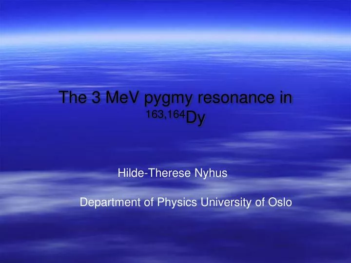 the 3 mev pygmy resonance in 163 164 dy