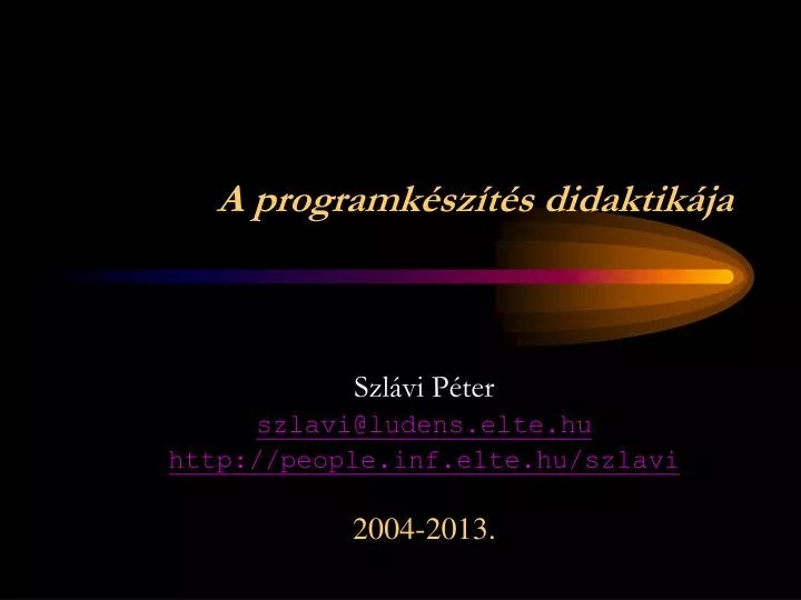 a programk sz t s didaktik ja