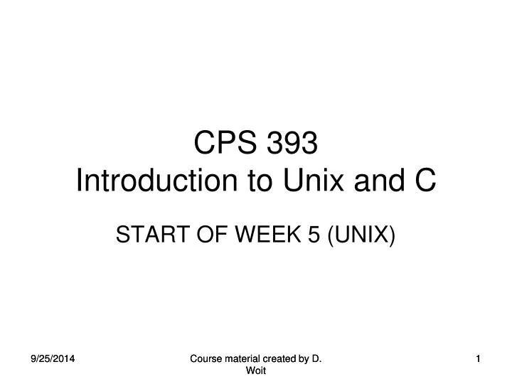 cps 393 introduction to unix and c