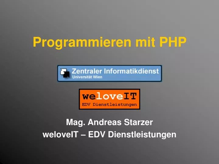 programmieren mit php