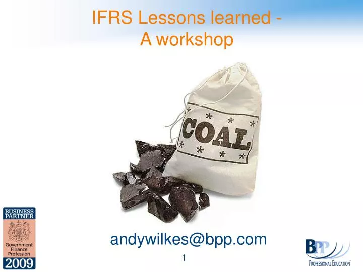 ifrs lessons learned a workshop