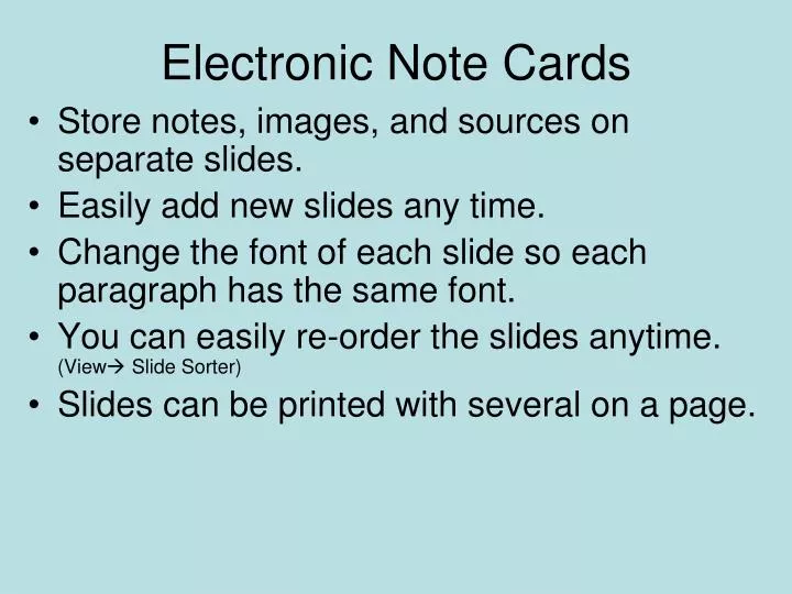 electronic note cards