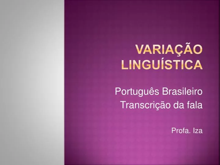 PPT - Variação Linguística PowerPoint Presentation, Free Download - ID ...